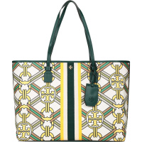 TORY BURCH 托里·伯奇 TB女包 GEMINI LINK系列 涂层帆布配皮手提单肩包托特包 74659