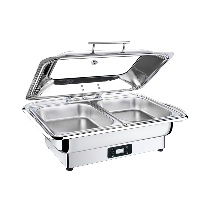 是尚 304不锈钢玻璃可视液压炉 自助餐炉 电热布菲炉