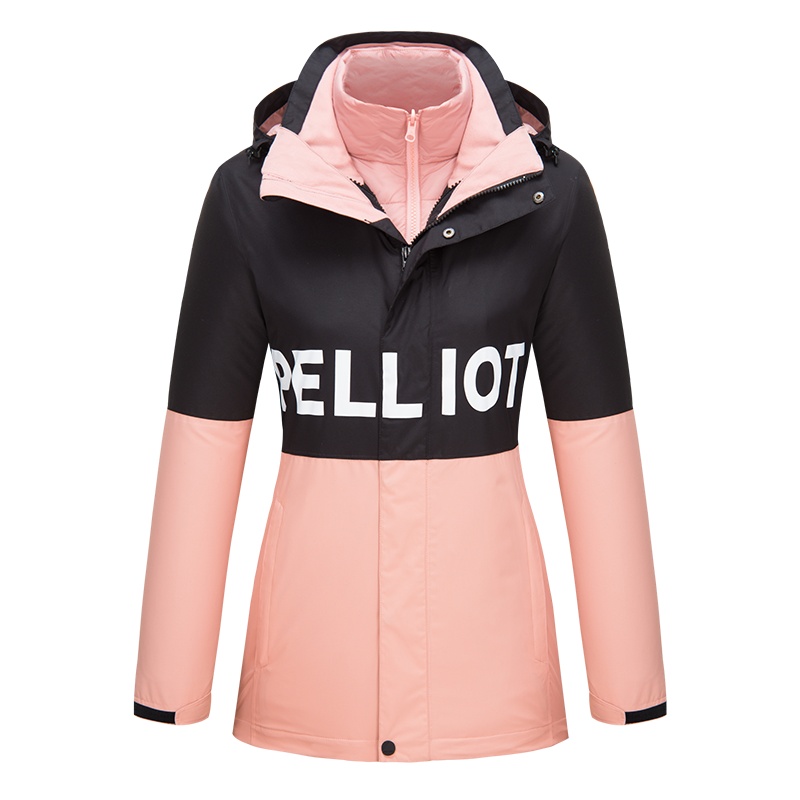 伯希和户外三合一冲锋衣可拆卸棉服男女情侣登山服装潮牌锦纶透气耐磨防水防风保暖防风外套