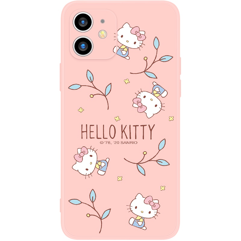 优加HelloKitty苹果12手机壳液态硅胶卡通可爱12promax软壳个性创意Mini摄像头防摔iPhone12Pr