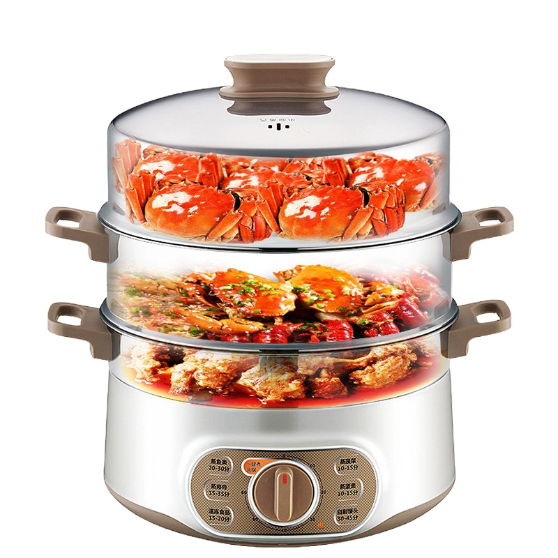 苏泊尔(SUPOR)电蒸锅多功能家用电火锅 蒸包子锅 电煮锅电热锅三层大容量13L 防干烧可定时 ZN28YK807