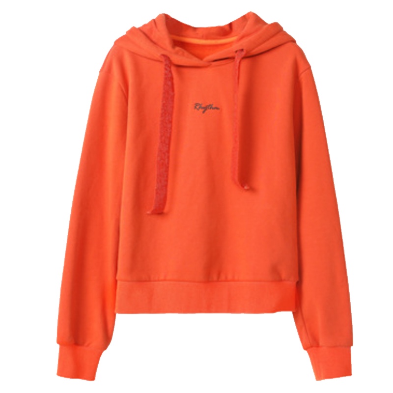 专柜同款拉贝缇色卫衣女士宽松2019新款秋冬短款外套上衣加绒加厚潮ins60009439