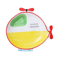 金禹瑞美Remec 耐高温釉下彩手绘儿童餐具2件套（西瓜航空）