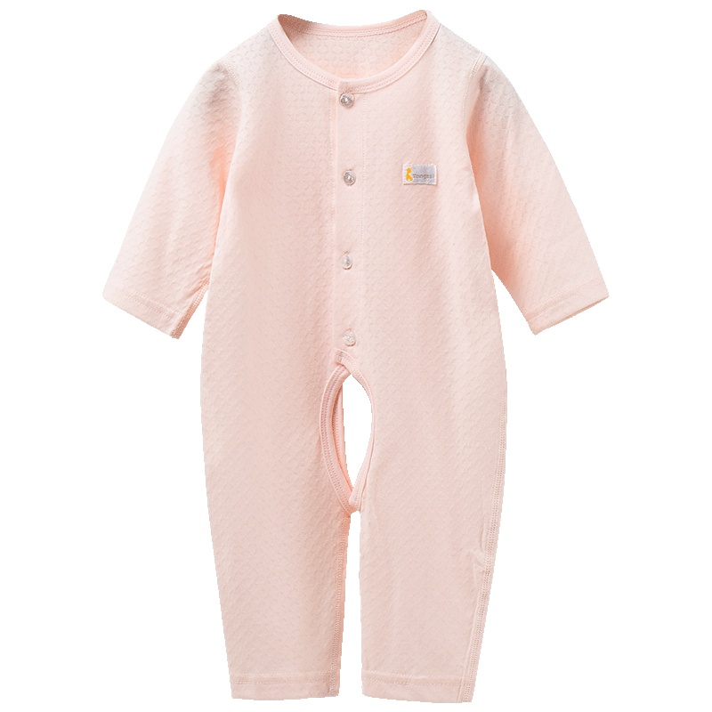 童泰TONGTAI婴儿开裆连体内衣1-18个月宝宝对开哈衣爬爬服婴幼儿通用80cm