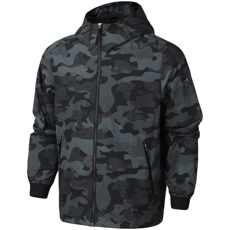 【自营】阿迪达斯男服外套夹克迷彩连帽休闲运动服FM9371