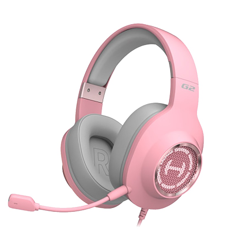 Edifier/漫步者 HECATE G2铂晶粉 USB7.1声道游戏耳机 女生电竞耳麦 头戴式网红主播女神直播 粉色