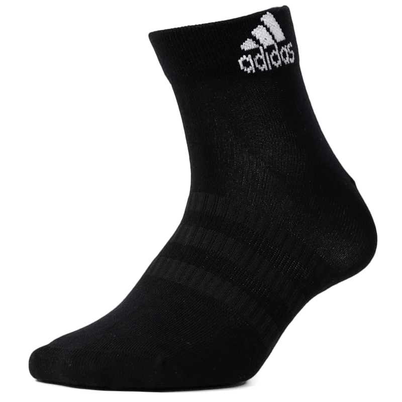 Adidas阿迪达斯男袜女袜2020新款三双装透气运动休闲袜DZ9434