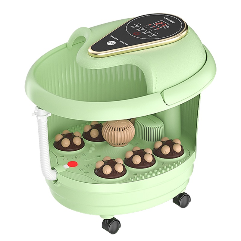 HYUNDAI足浴盆一键启动电动太极按摩泡脚桶加热恒温泡脚盆 高配版XD-1908A