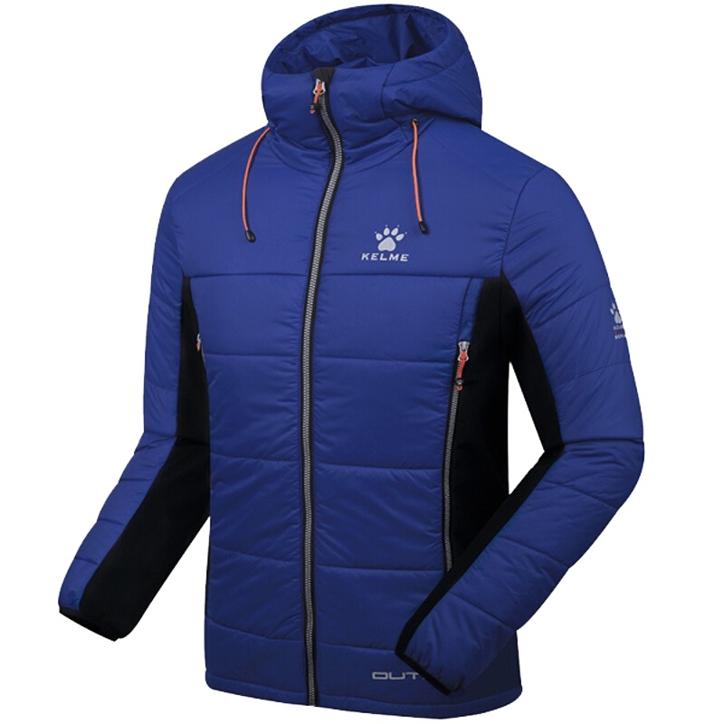 KELME卡尔美秋冬运动棉衣保暖防风连帽外套棉服