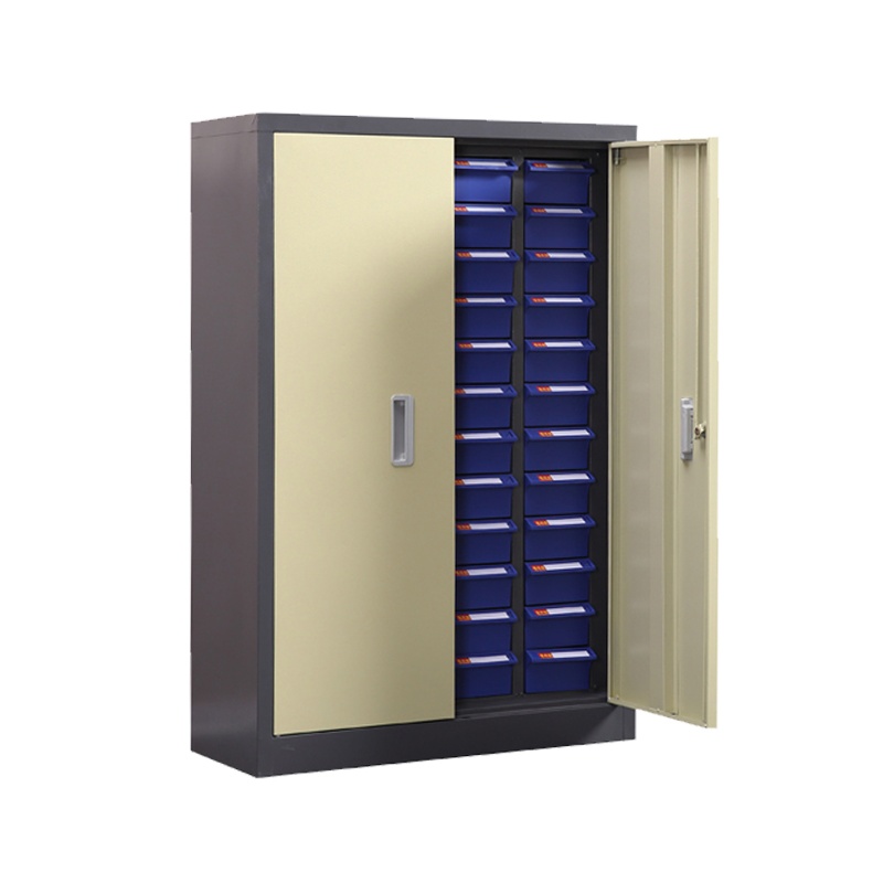 臻远零件柜抽屉式工具柜 48抽蓝色带门中号