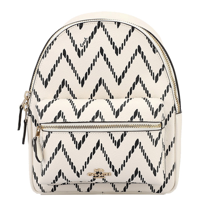 COACH 蔻驰 双肩包女包 女士皮质双肩背包