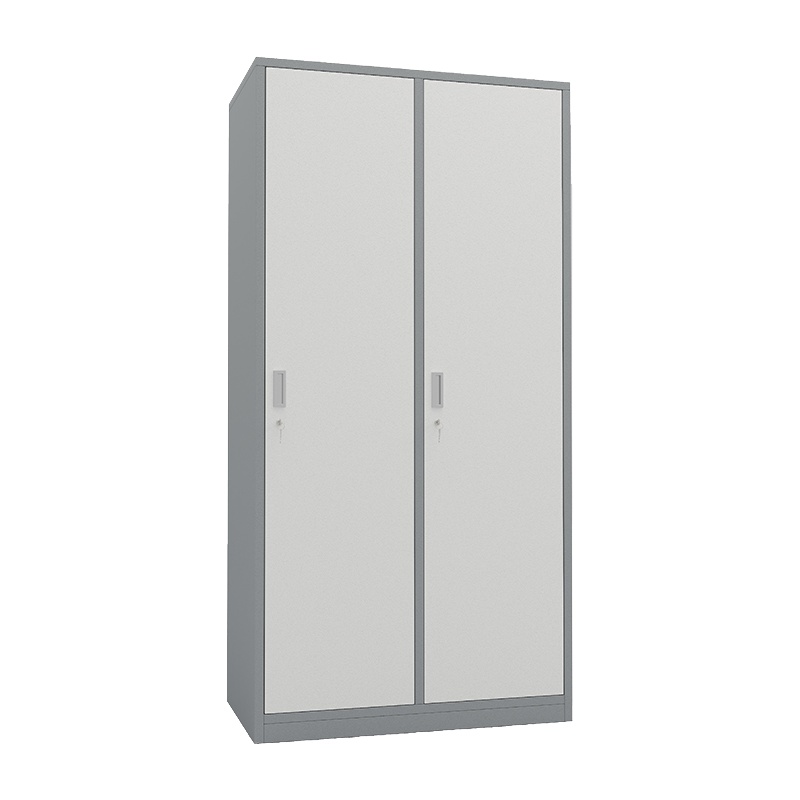 <万保>钢制更衣柜 办公家具 拆装两门更衣柜 员工宿舍 带锁储物柜