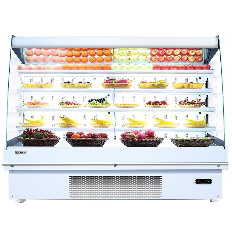 星星（XINGXING)风幕柜超市水果保鲜柜商用冷藏串串蔬菜立式风冷冰柜饮料展示柜IVMC-2.5-10020WB（白）