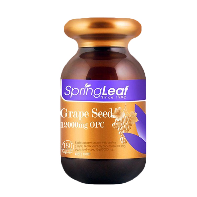 澳洲Springleaf绿芙葡萄籽花青素180粒美白淡斑美白丸非胶原蛋白