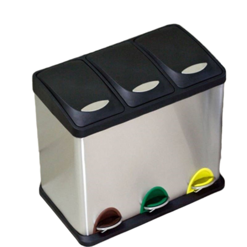 振真ZZ-079不锈钢分类垃圾桶15L*3个内桶