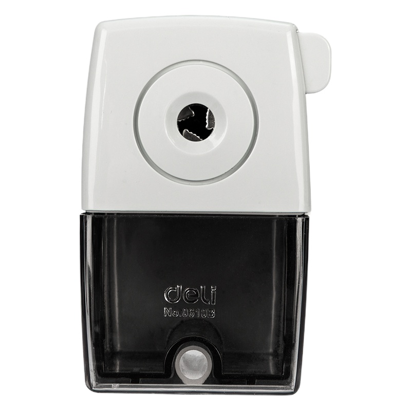 得力 0610B 手摇学生削笔机/铅笔削笔器/转笔刀 白色 1个