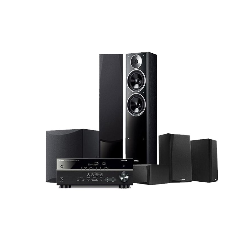 雅马哈(YAMAHA)家庭影院 5.1声道音响NS-F71+RX-V385+SW050组合套装5.1声道 黑色音箱