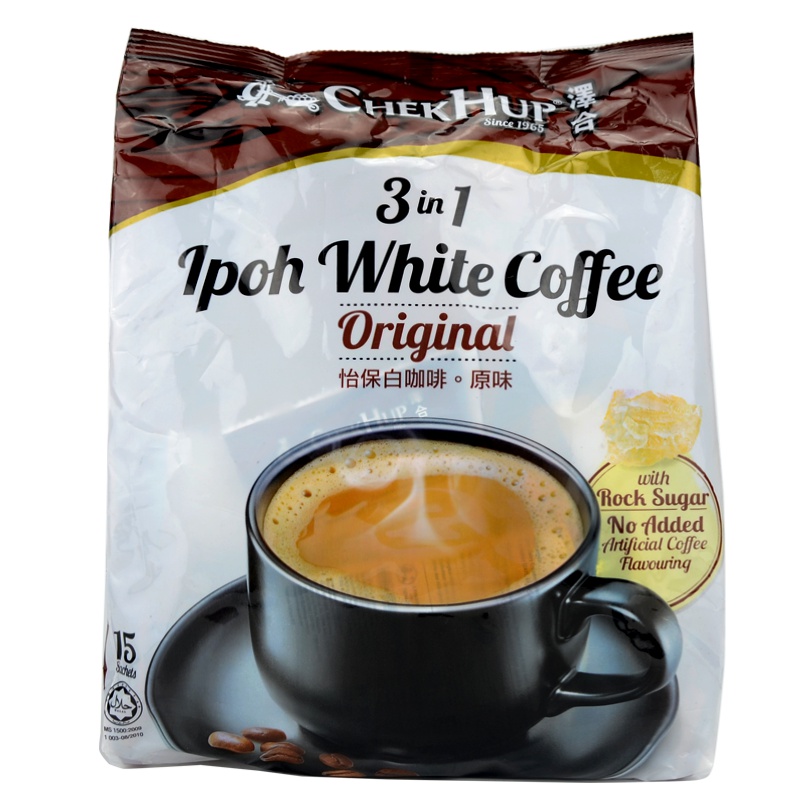 马来西亚进口速溶咖啡 泽合怡保白咖啡 三合一原味600克/袋装 15包 速溶咖啡冲饮