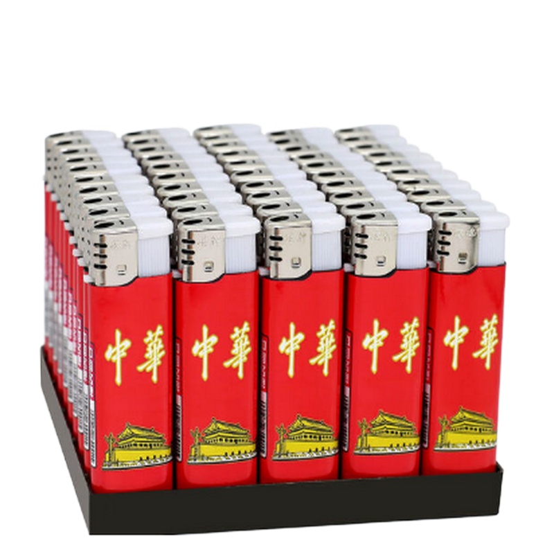 打火机透明齿轮老式充气非充电煤油 小圆机器 [明火] 50支装