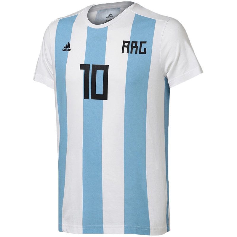 【自营】adidas阿迪达斯男子短袖T恤阿根廷梅西队服运动服CW2146 L CW2146白