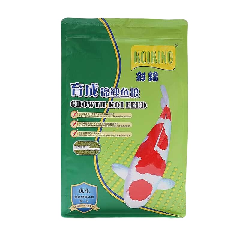 彩锦王御鳞锦鲤鱼饲料鱼粮鱼食育成增色增体鱼食螺旋藻上浮颗粒 彩锦王育成饲料1KG小粒