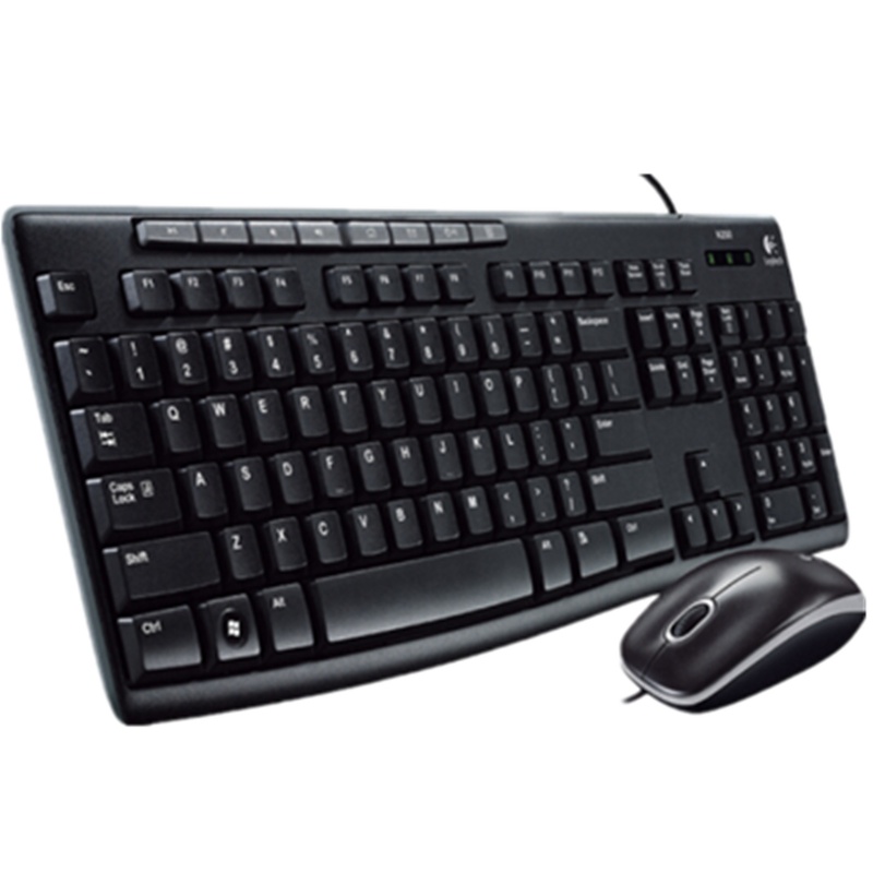 罗技 Logitech MK200 有线键鼠套装黑色