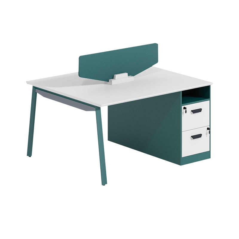 科朔 办公桌职员桌员工桌简约写字台板式办公桌2人位KS-1412SFW