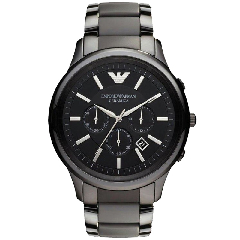 阿玛尼(EMPORIO ARMANI) 男表手表 欧美品牌 黑色陶瓷男士商务正装休闲简约防水陶瓷石英表 男AR1451
