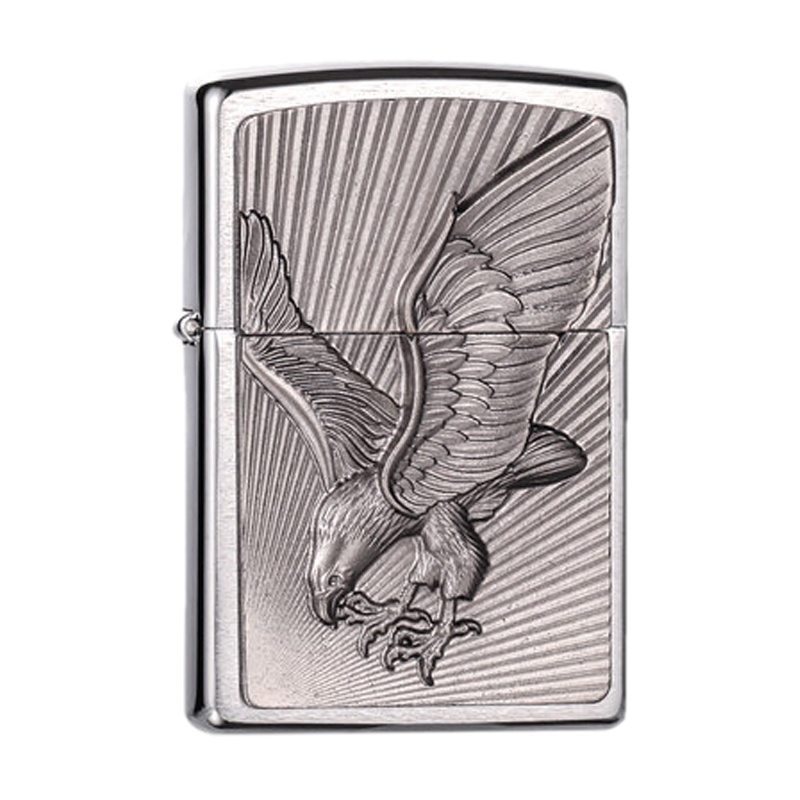 美国ZIPPO打火机 芝宝 欧版幸运8自由胜利女神海盗标志雄鹰展翅标志
