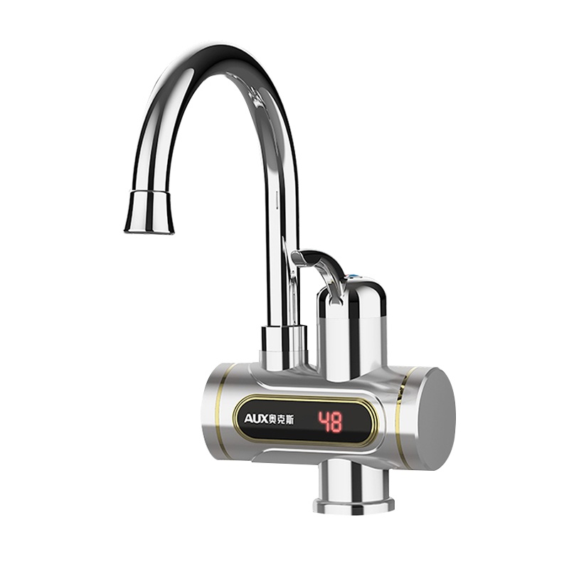 奥克斯(AUX)即热式电热水龙头厨房小厨宝下进水款数码温显 H3X3银色