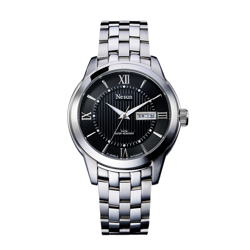 NESUN 尼尚 全自动机械男士手表双日历商务休闲男表MS9201