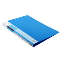 得力(deli) A4双夹强力文件夹 5372 蓝色 12个装
