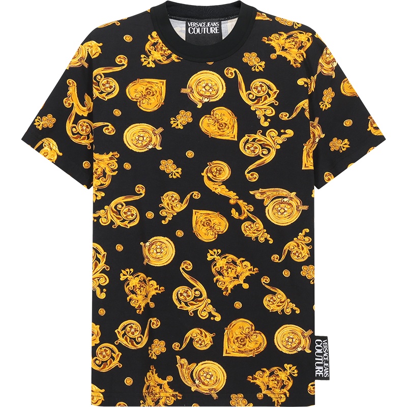 VERSACE JEANS COUTURE 范思哲 男士 棉质圆领短袖T恤B3GVB724 SN600