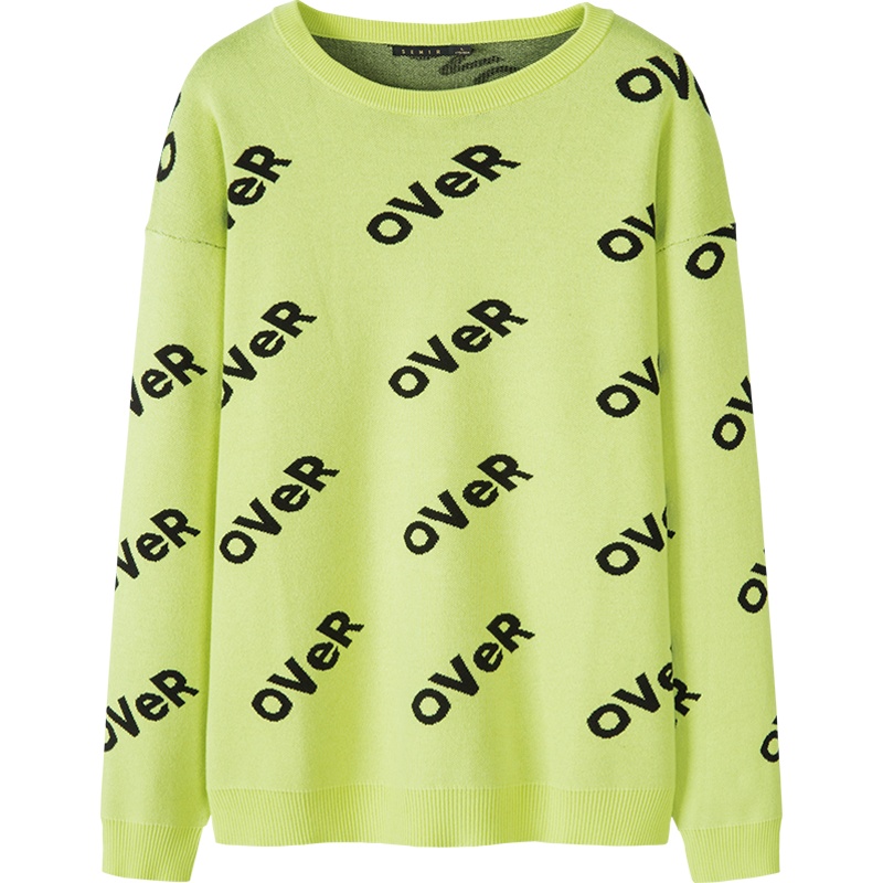 森马叠穿毛衣男潮流2019秋季毛衣男潮牌ins宽松圆领套头毛衫