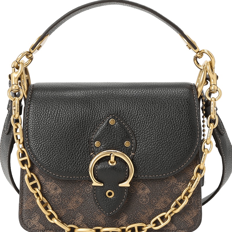 预订 COACH 蔻驰 女包 单肩包 斜挎包 BEAT 口盖包 马车印花拼皮 4603涂层帆布\牛皮革