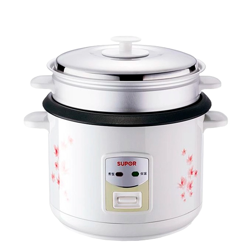 苏泊尔(SUPOR)/_CFXB50B2T-80不锈钢电饭煲5L大容量机械电饭锅蒸 白色