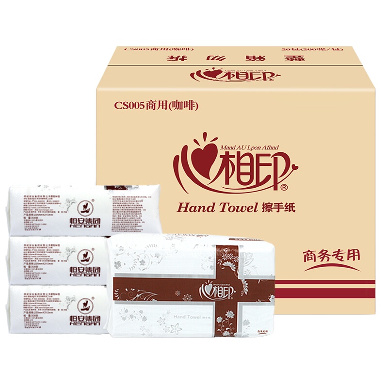 心相印(Mind Act Upon Mind) CS005擦手纸1层200张225*215mm 28包 单箱装
