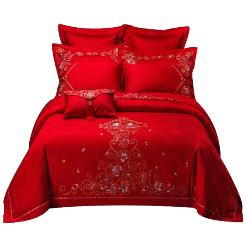 维科家纺中式婚庆套件1.8米床婚庆十二件套多件套