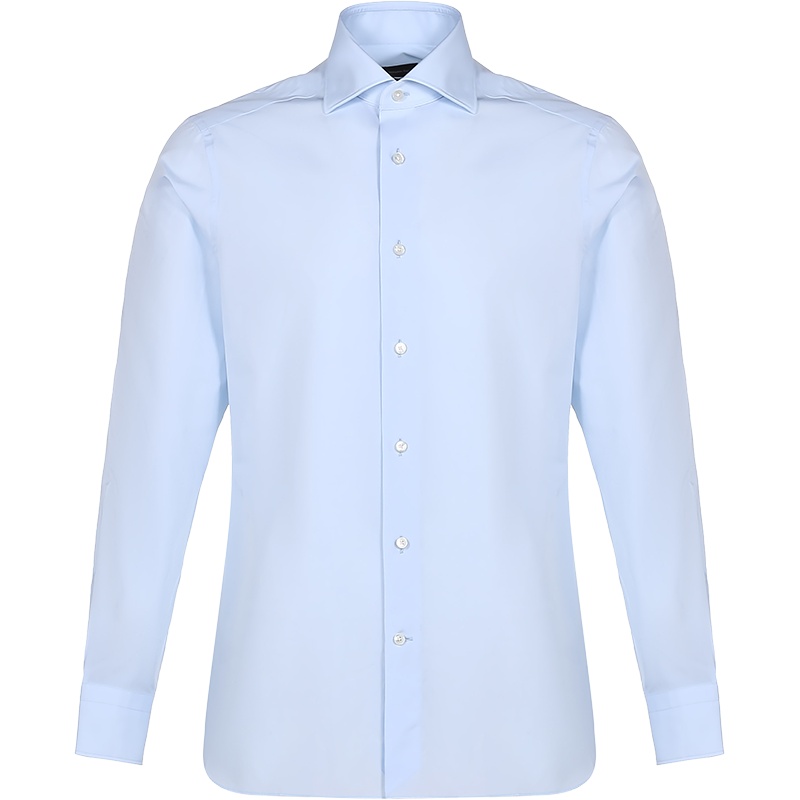 杰尼亚 Ermenegildo Zegna 男士棉质长袖衬衫801062 9MS0BA