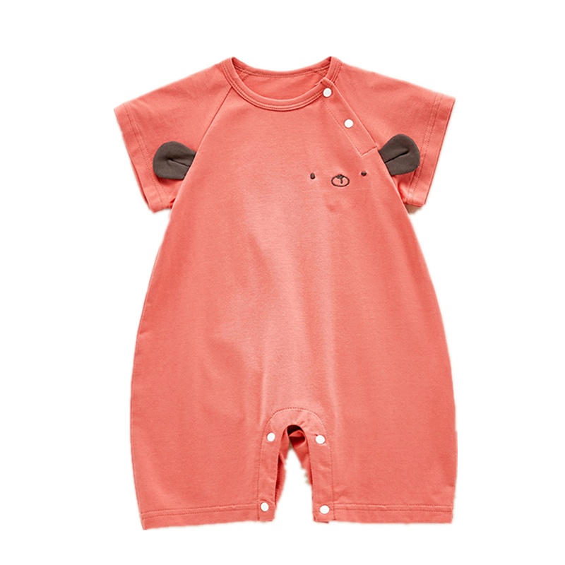 优简2020夏季新款婴儿连体衣可爱圆领包屁衣新生儿爬爬服儿童家居服连体衣