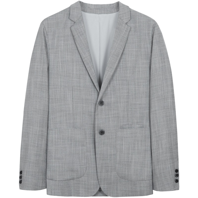 千纸鹤2020春季男士条纹便西外套时尚休闲潮流西装套装35208