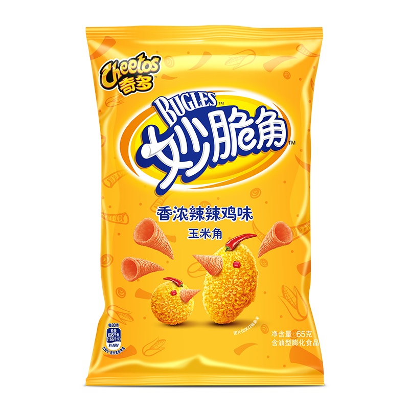 奇多(Cheetos)妙脆角香浓辣辣鸡味65克 袋装 膨化食品