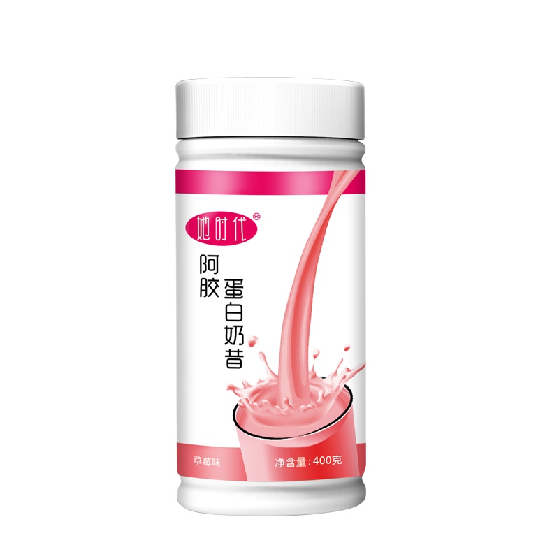 [百年堂]阿胶蛋白奶昔草莓味400g