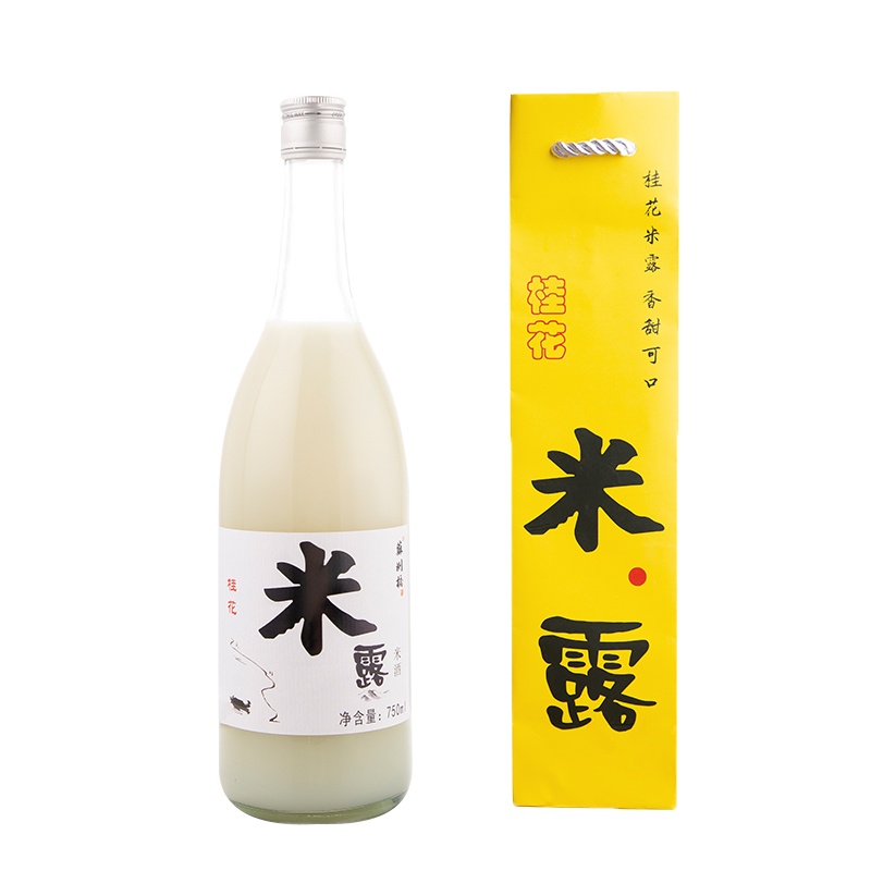 苏州桥米酒桂花米露少女微醺甜酒桂花酿糯米发酵月子晚安酒375ml*6整箱