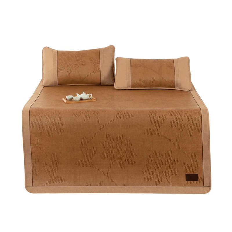 老席匠凉席三件套藤席1.8m床1.5米防滑可折叠双人空调席子