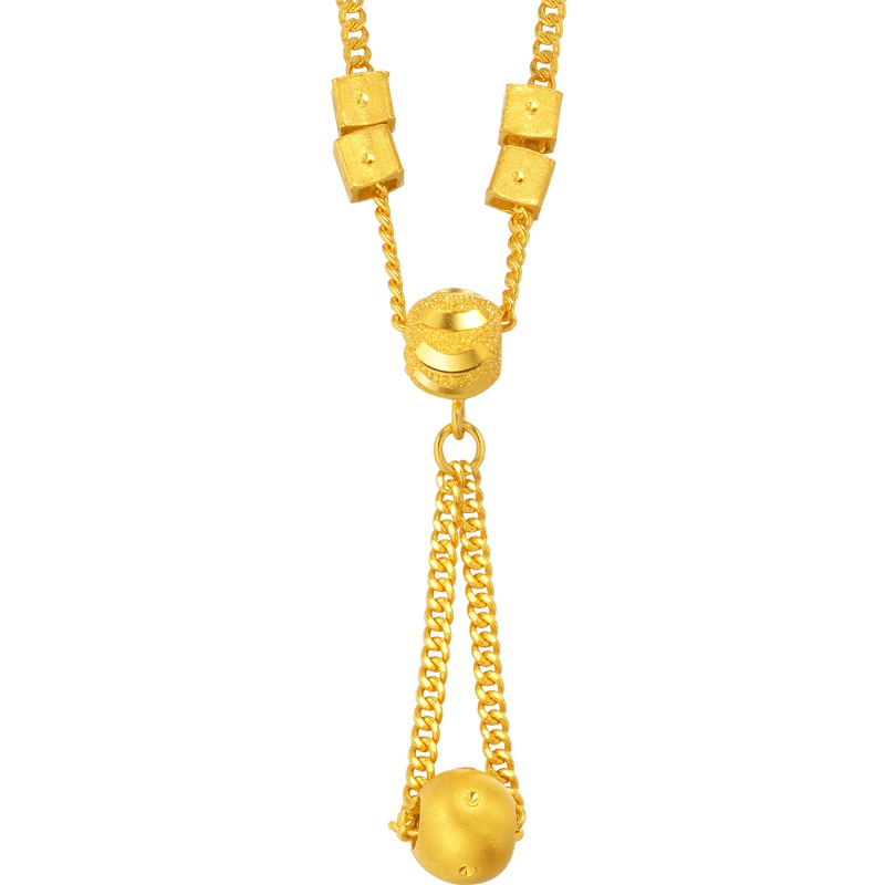 周生生(CHOW SANG SANG)金足金活动吊珠项链女款 31743N计价