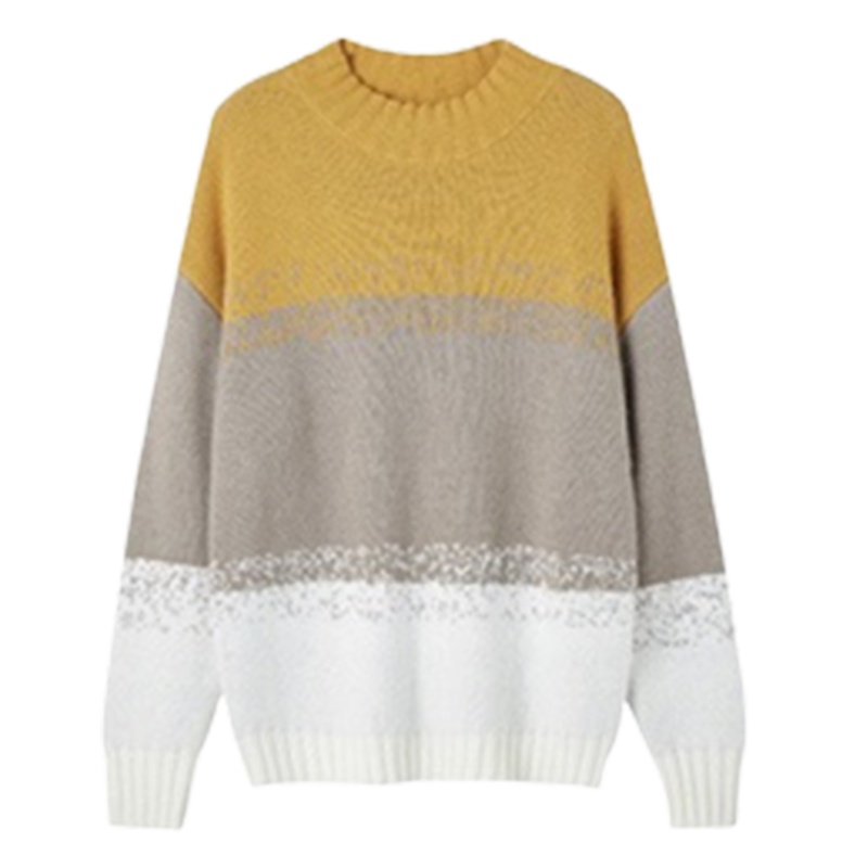 【专柜同款】拉夏贝尔旗下品牌7M新款韩版内搭圆领学生慵懒风宽松针织衫70011783