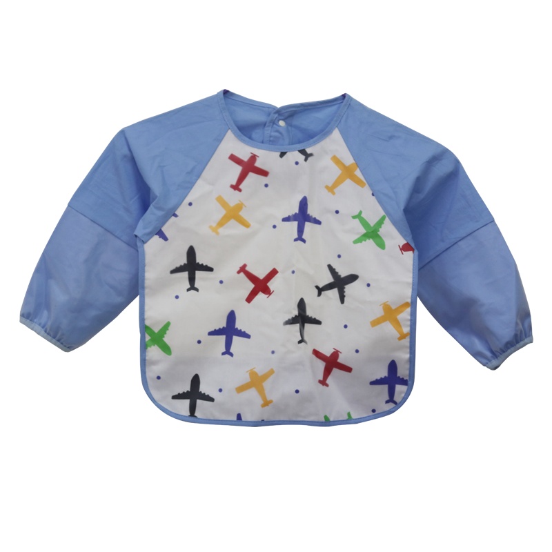 萝卜探长儿童吃饭衣反穿衣防护衣四季通用隔绝污渍90cm100cm