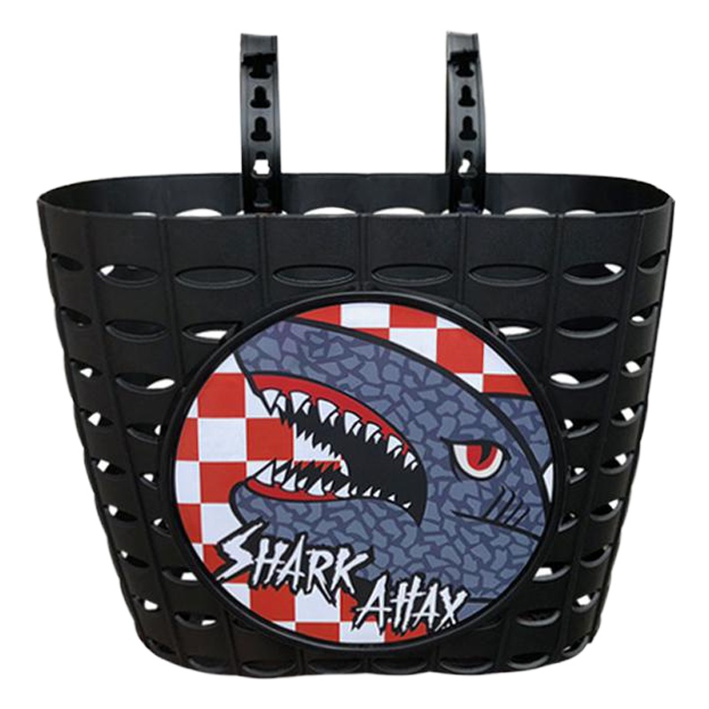 儿童自行车车筐溜娃神器车篮手推车篮子单车车篓滑板车前车蓝配件 挂钩款蓝色