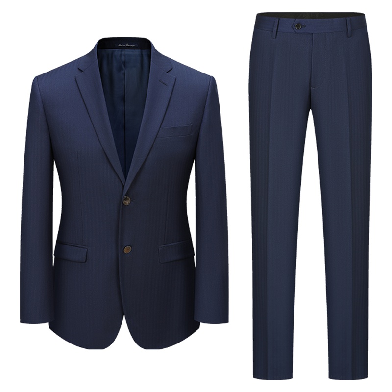 培罗蒙/baromon春秋新款男装西服套装羊毛西装男士青年商务正装礼服职业装暗条纹西装套装男培羅蒙ETZAH9336